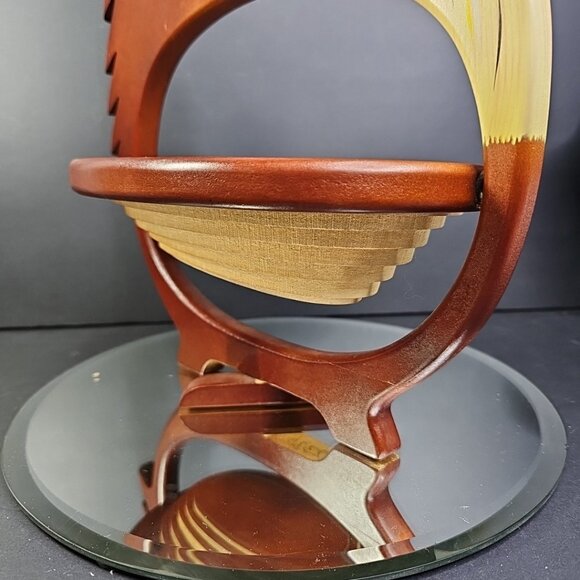 HAWAIIAN MAGIC BASKET WOODEN ROOSTER (BREAD BASKET) FARMHOUSE CHIC - Picture 13 of 16